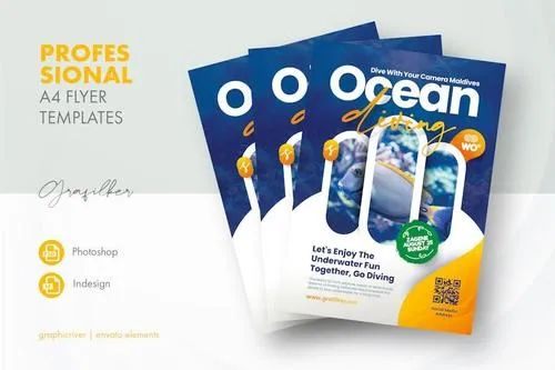 Ocean Diving Flyer Templates W9JCGS2