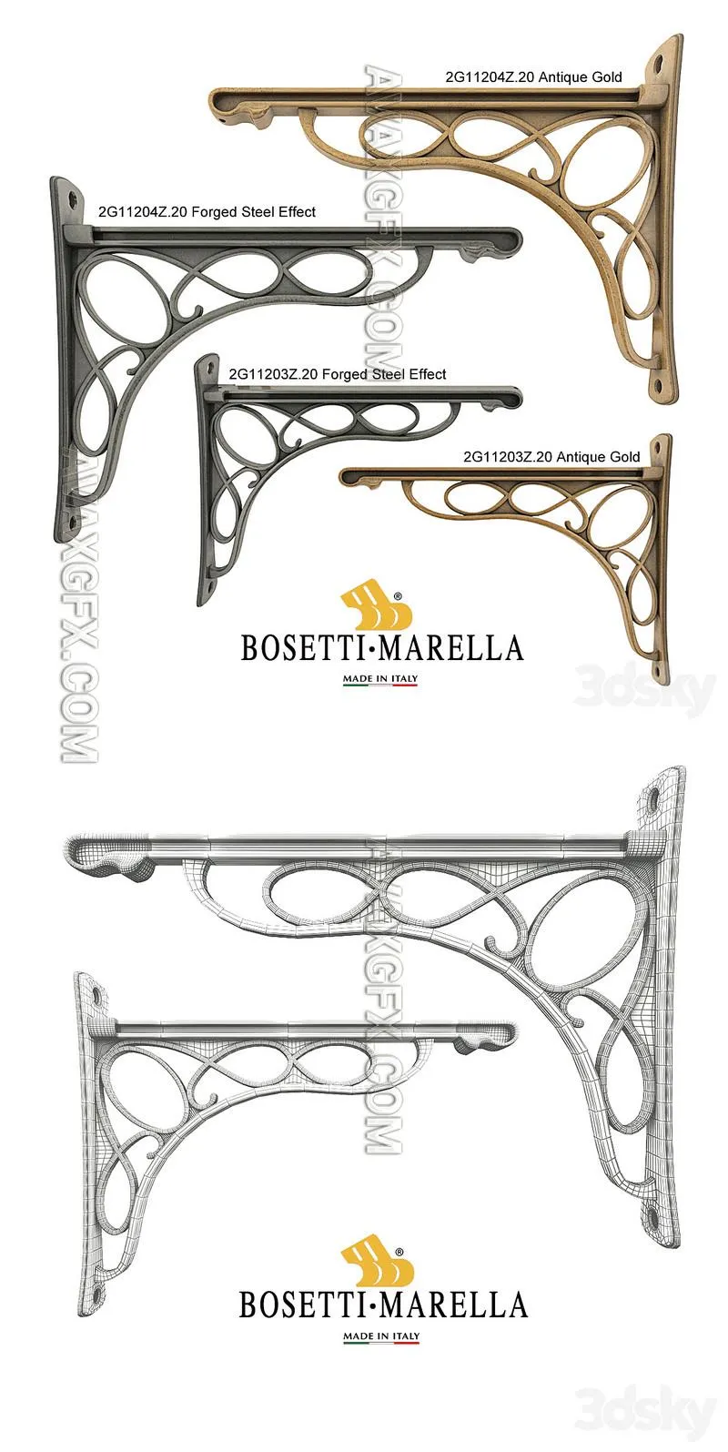 Shelf holders Bosetti Marella. Part 1 - 3D Model