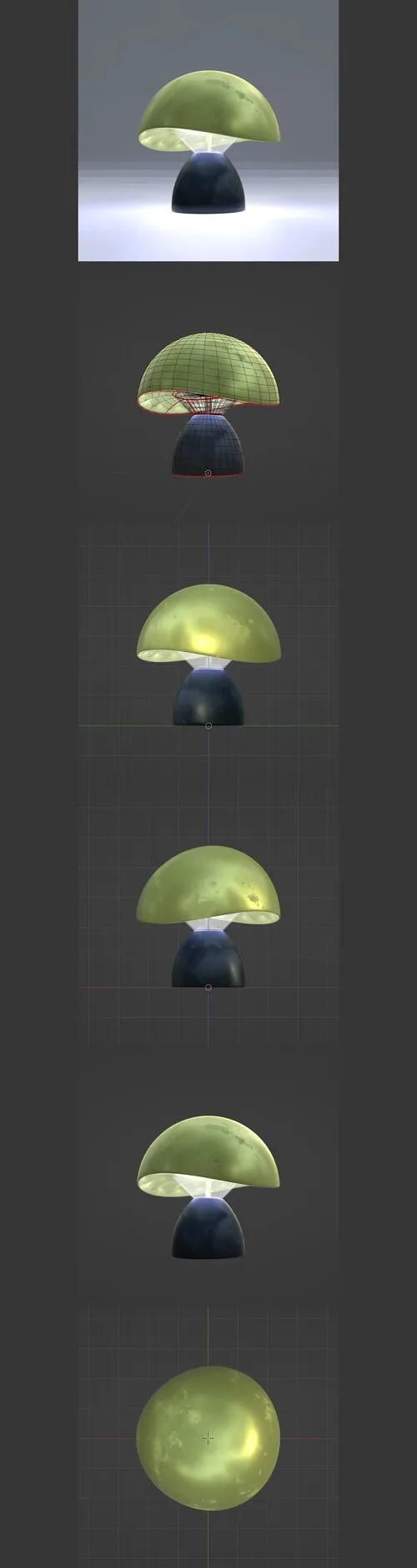 Mushroom Lamp made of plastic Model