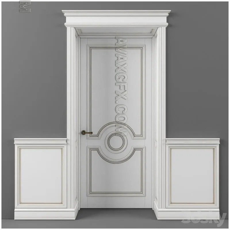 Tambour door and wall panels - 3D Model