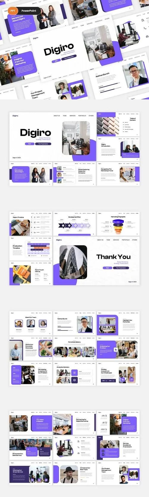 Digiro - Digital Marketing PowerPoint Template