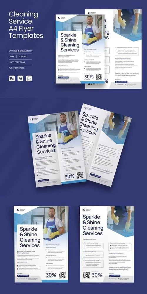 Cleaning Service Flyer Template 6MWNGRB