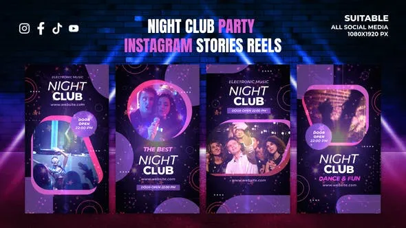 Night Club Party Instagram Stories 52296341 Videohive