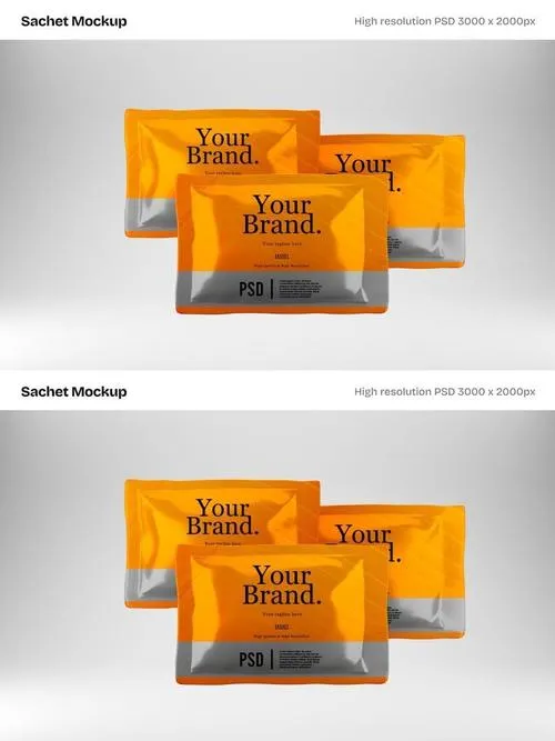 Cosmetic Sachet Mockup