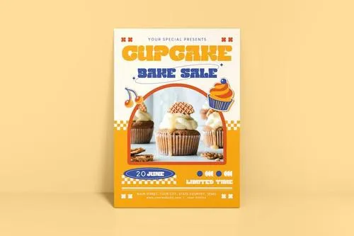 Cupcake Bake Sale Flyer LEPWBBU