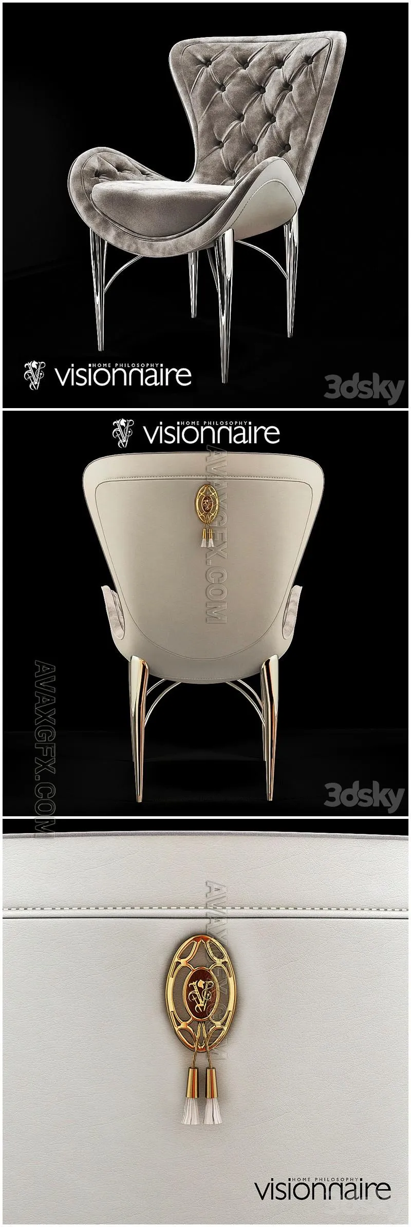 Chair Bovery Visionnaire (Cavalli) - 3D Model