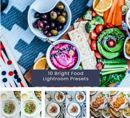 10 Bright Food Lightroom Presets - 3GGBRGD