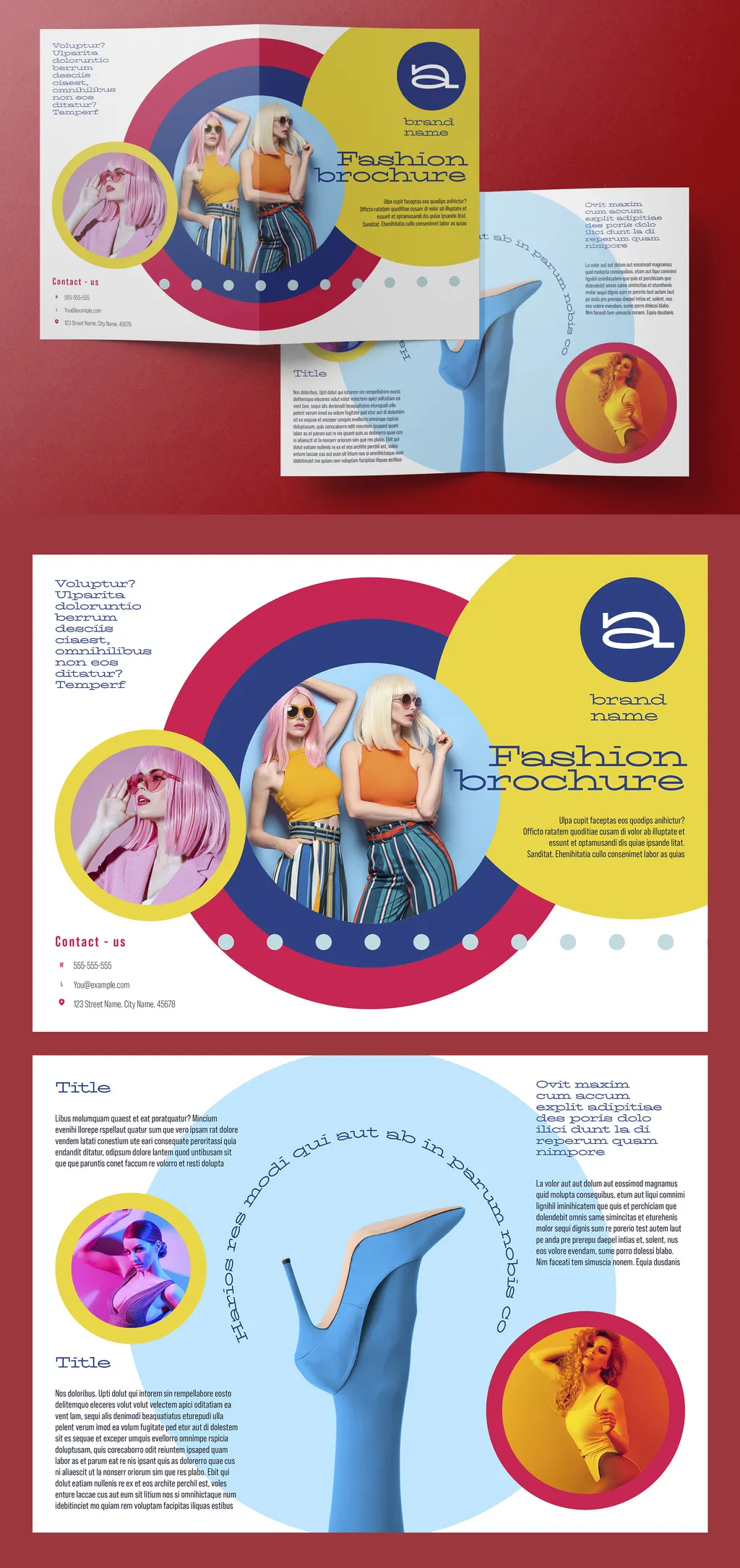 Adobestock - Bi-Fold Business Brochure Layout 758298926