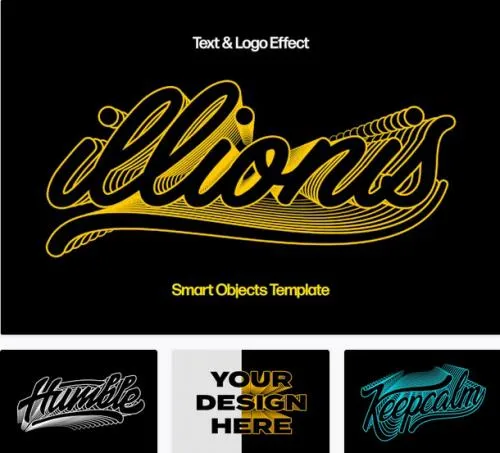 Lines Retro Text & Logo Effect - 93348915