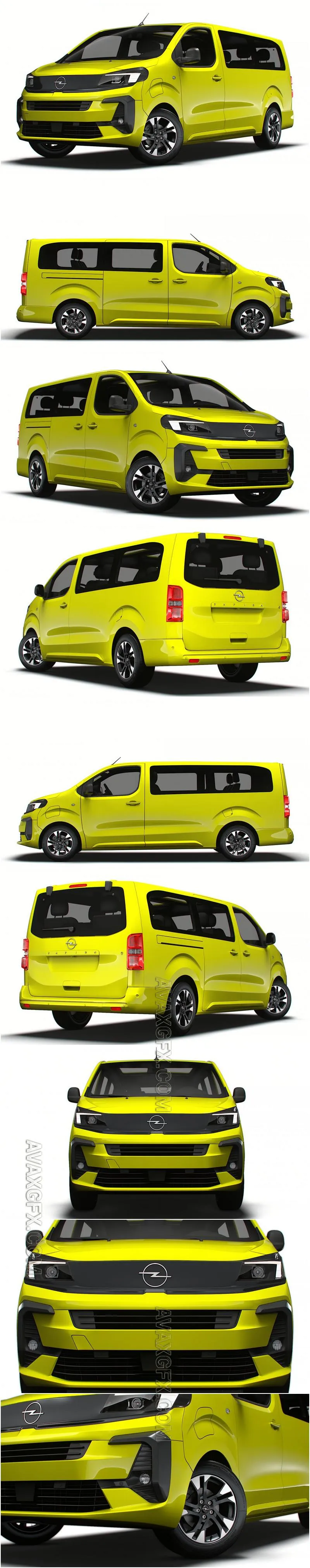 Opel Zafira Life Electric Large 2024 - 3D Model MAX