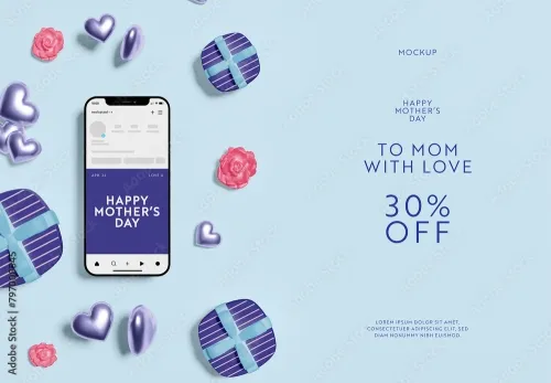 Mothers Day Sale Background Mockup 797008345