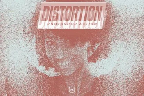 Distortion Photoshop Action - 126454647