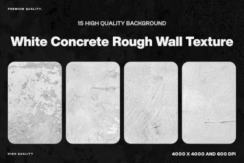 15 White Concrete Rough Wall Texture - U4WBUZW