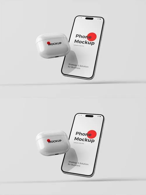 Iphone & Airpods Mockup