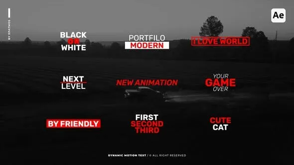 Dynamic Motion Text | AE 52301512 Videohive