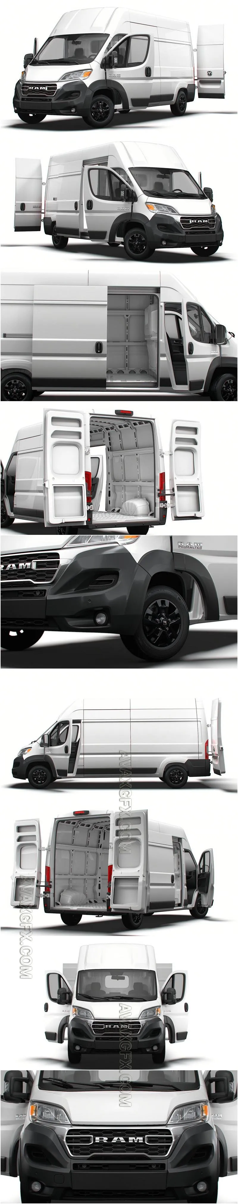 RAM Promaster Van L3H3 HQ Interior 2023 - 3D Model