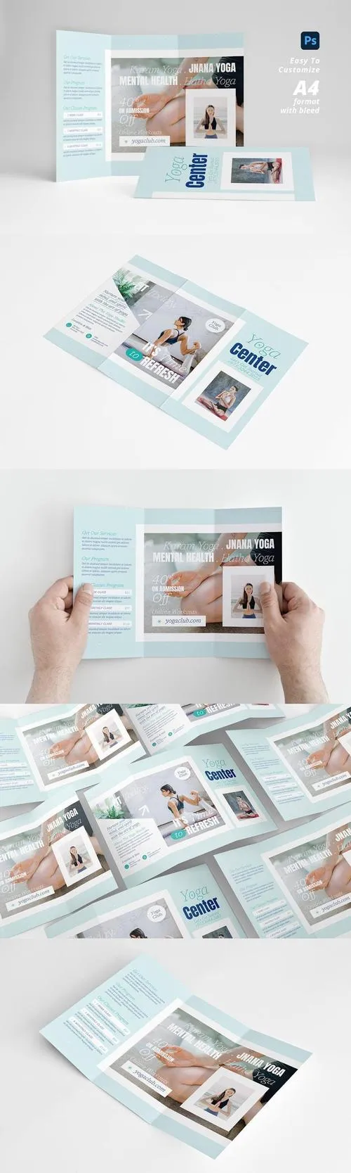 Yoga Center Trifold Brochure B846PY7