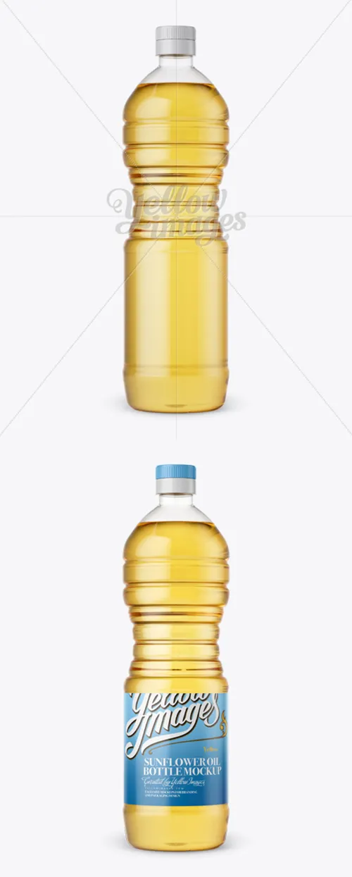 Plastic Sunflower Oil Bottle Mockup 13095 Layered TIF