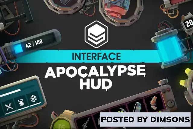 Unity 2D Apocalypse HUD - Synty INTERFACE - GUI v1.0.1