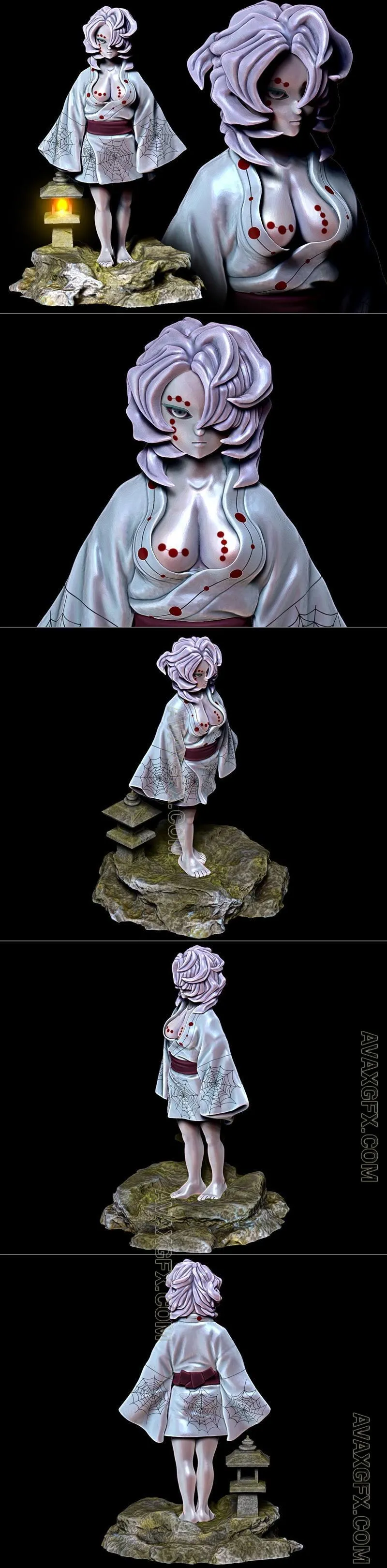 Demon Slayer Rui Girl Version - STL 3D Model