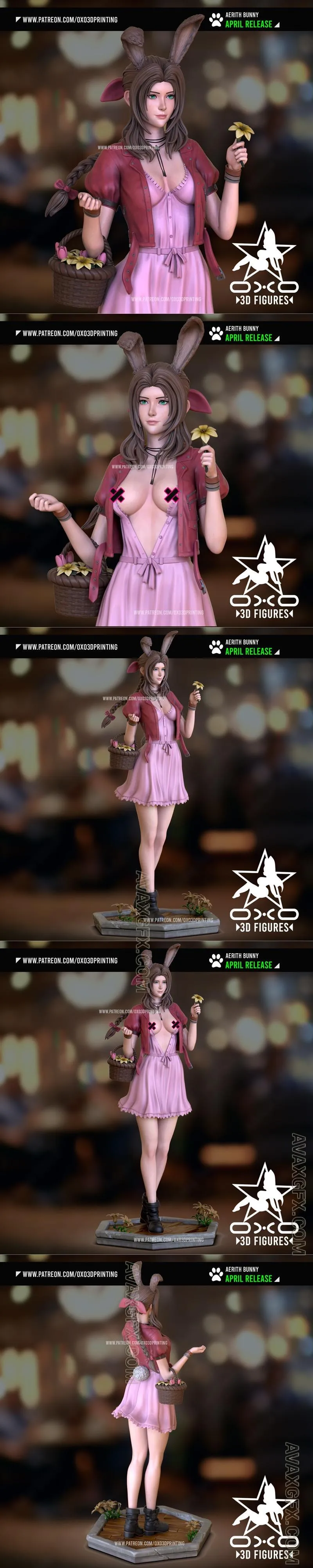 OXO3D - Aerith Bunny - STL 3D Model