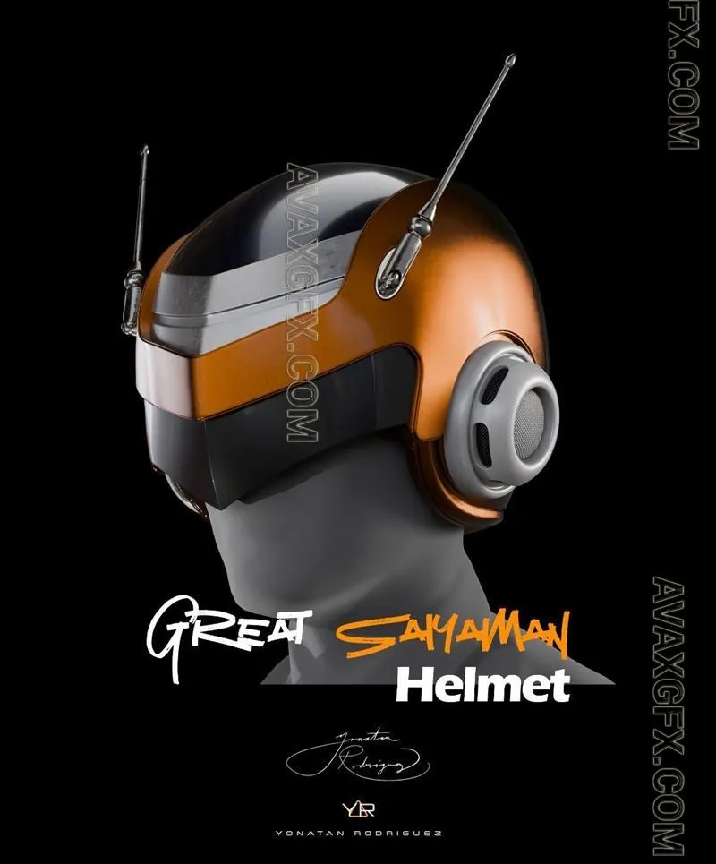 Great Saiyaman Helmet v2 - STL 3D Model