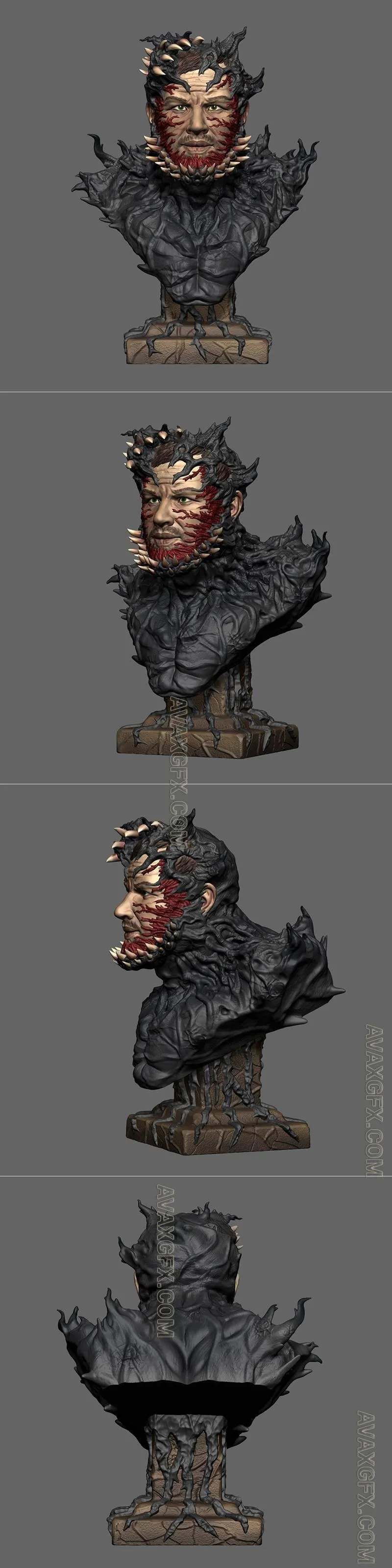 Venom Tom Hardy Bust - STL 3D Model