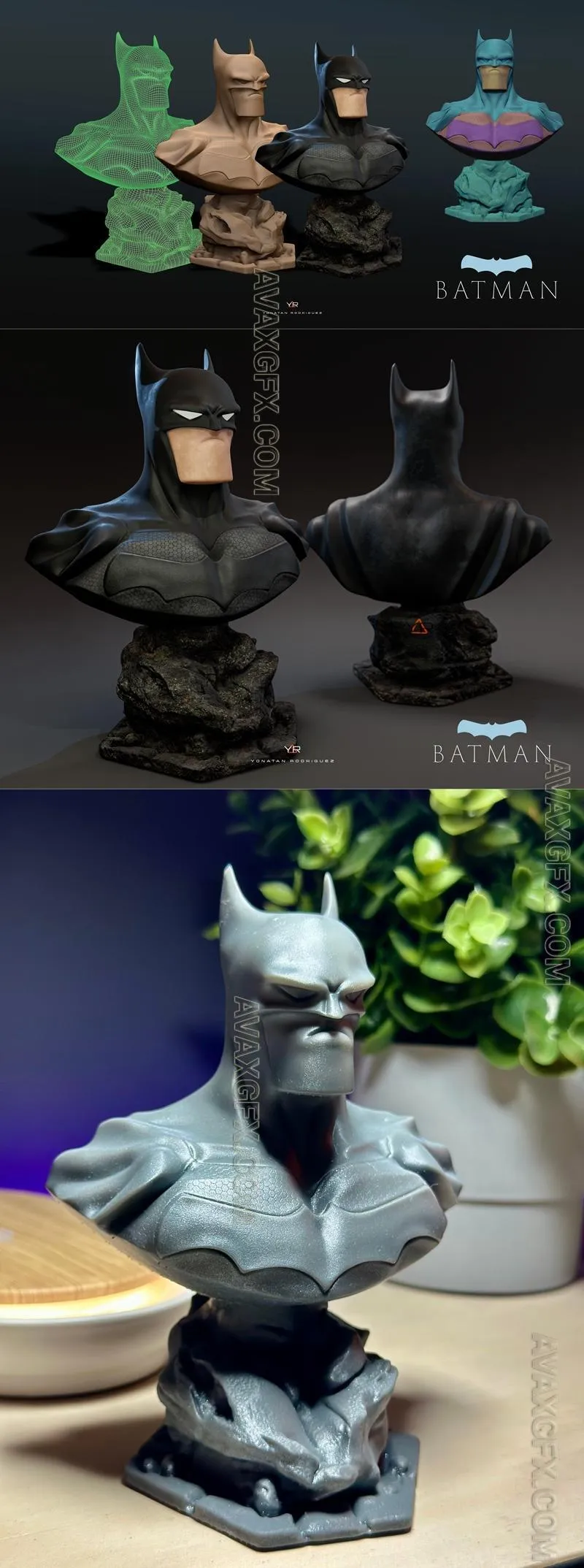 Batman Bust Fan Art - STL 3D Model
