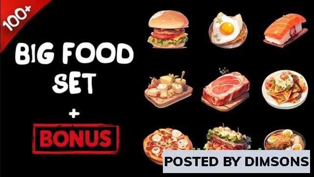 Unity 2D Big 2D Food Set + Bonus v5.0+