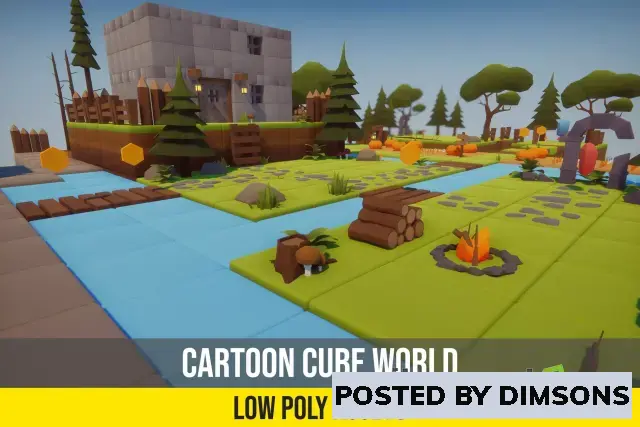 Unity 3D-Models Cartoon Low Poly Cube World v1.0