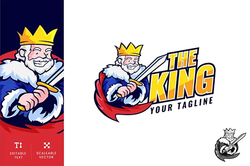 The King Logo Illustration Vector