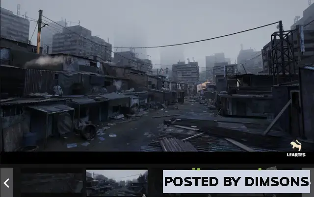 Unreal Engine Environments Future Slums Abandoned + ULAT ( Post-Apocalyptic District ) v4.26+