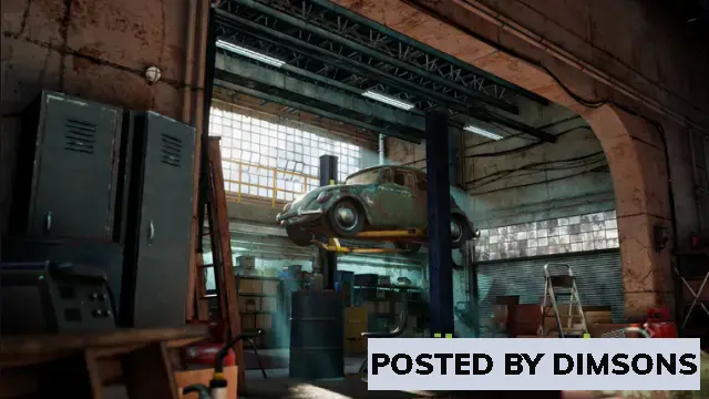 Unreal Engine Environments Garage Warehouse Environment + ULAT ( Garage Warehouse , Modular Garag...