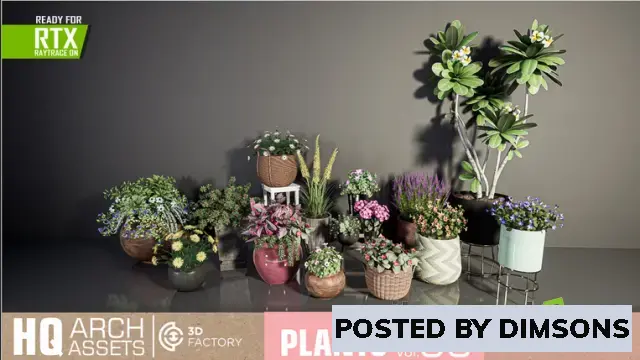 Unreal Engine ArchViz HQ Plants Vol. 6 ( Flowered Plants ) v4.24+