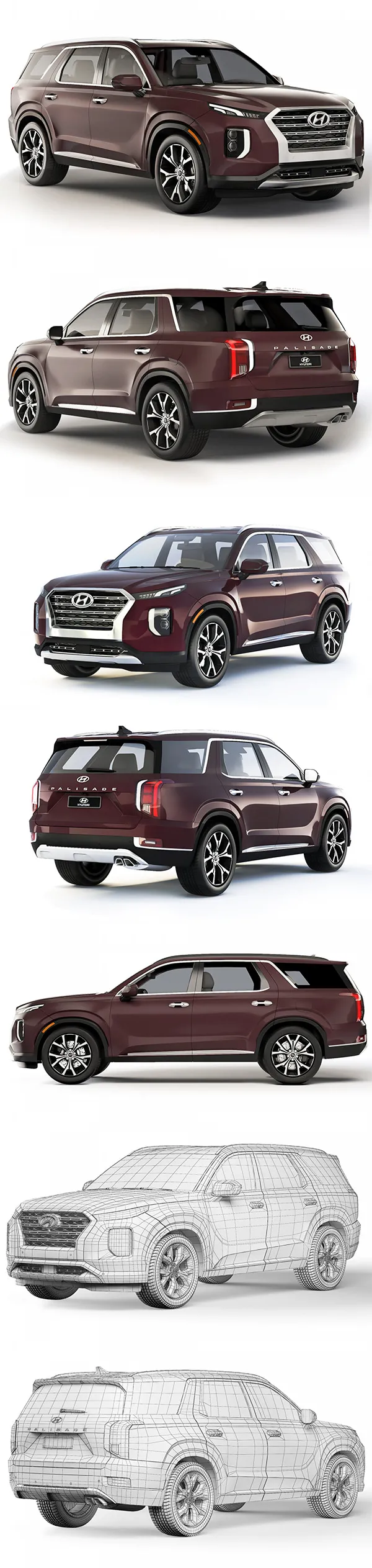 Hyundai Palisade 2018 3D Model