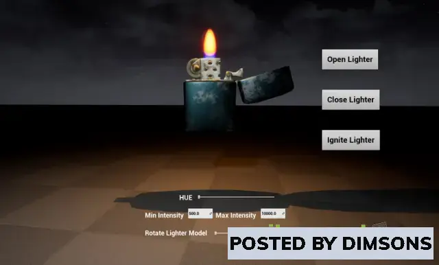 Unreal Engine Blueprints Interactive Lighter v5.1+