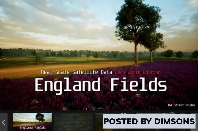 Unreal Engine Environments Landscape: England Fields - Real Scale Satellite Data v4.26-5.3