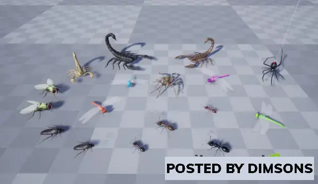 Unreal Engine Characters Medhue Insect Pack v4.26+