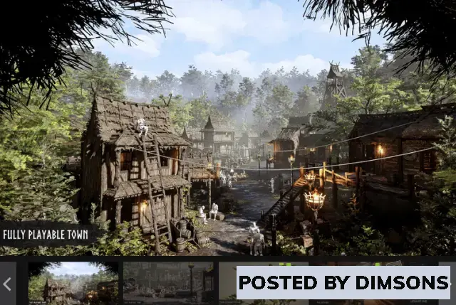 Unreal Engine Environments Modular Medieval Village (Village, Medieval Village, Bandit village, T...