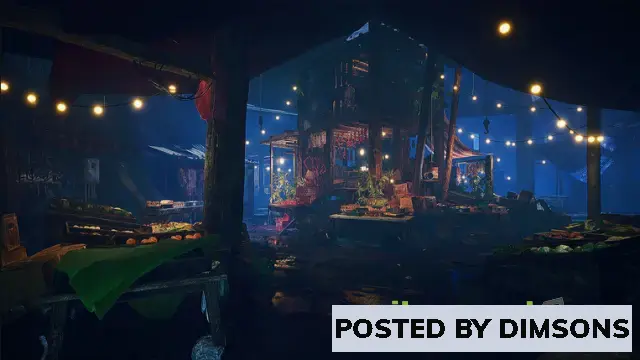 Unreal Engine Environments Modular Night Market - Market Environment v5.0, 5.3+