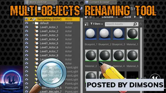 Unreal Engine Code Plugins Multi Objects Renaming Tool v3.2 (4.27-5.4)