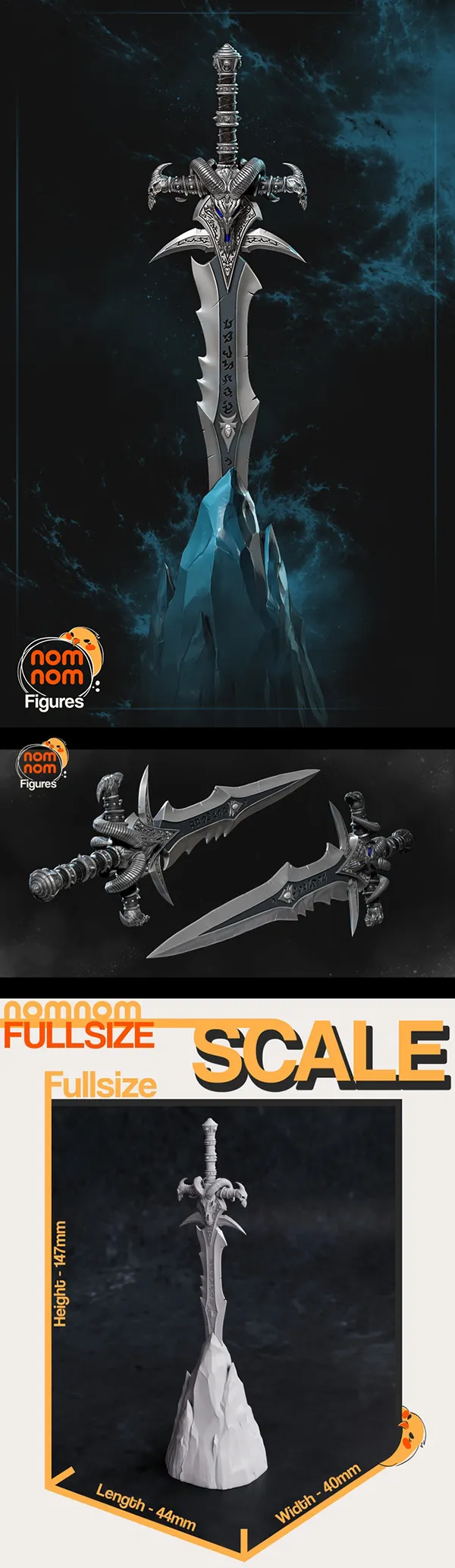 Nomnom Figures – Frostmourne Sword – 3D Print