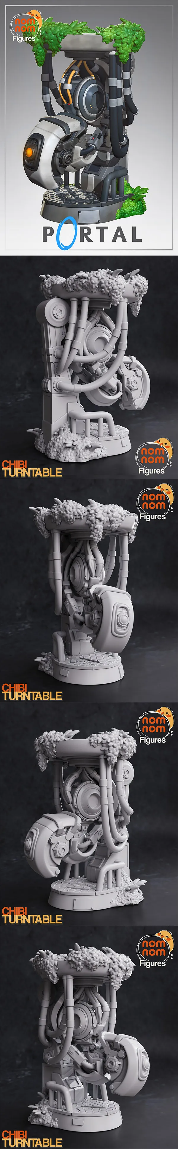 Nomnom Figures – GlaDOS from Portal – 3D Print