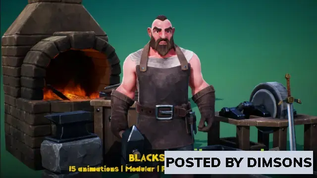 Unreal Engine Characters NPC Blacksmith v4.27+