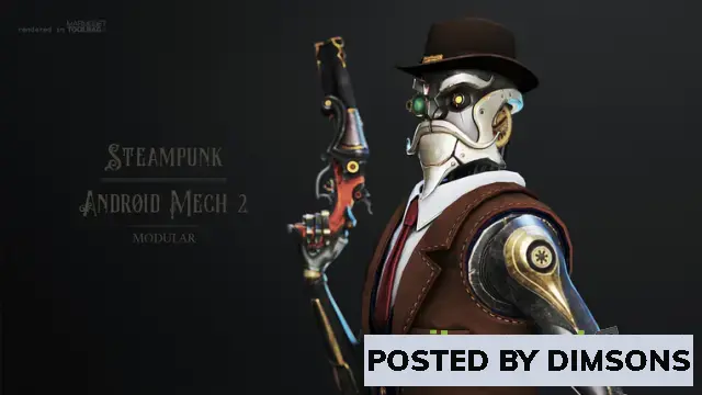 Unreal Engine Characters Steampunk Android 2 v5.0+