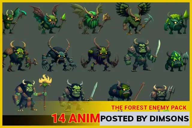 Unity 2D The Forest Enemy Pack v1.0