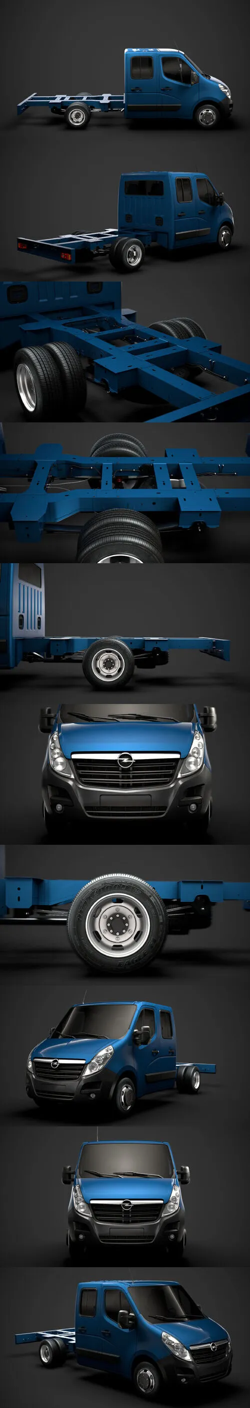 Opel Movano CrewCab DW E20 Chassis 2014 3D Model