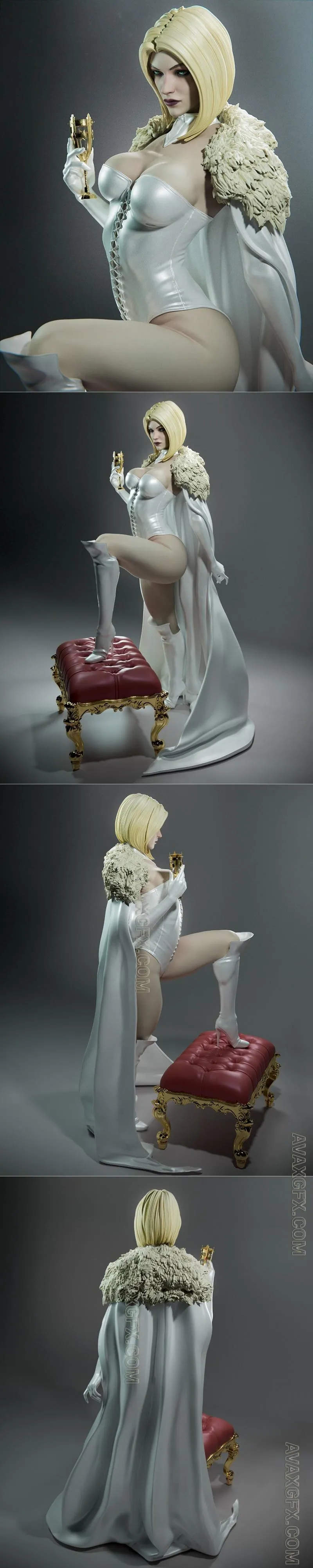 Ca 3d Studios - Emma Frost - STL 3D Model