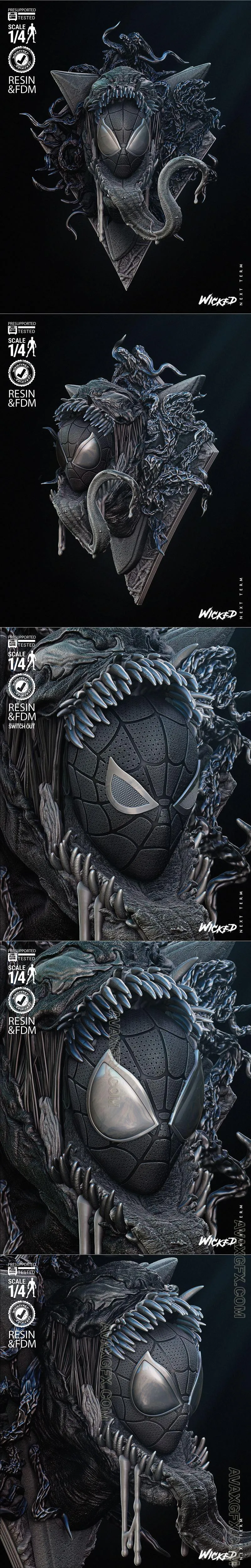 WICKED - Venom Bust Wall - STL 3D Model