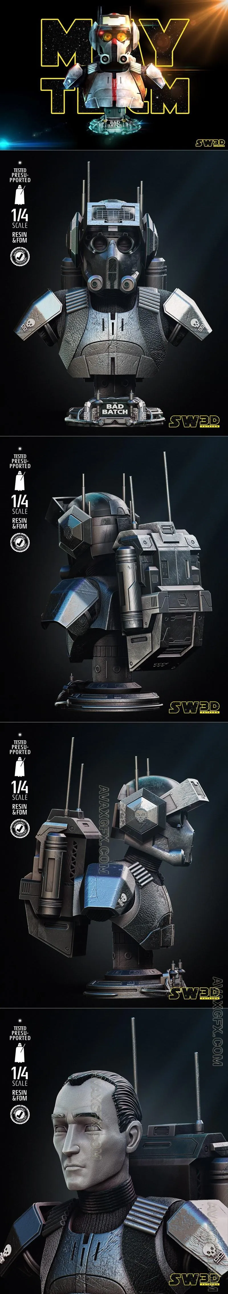 SW3D - Tech Bust Portrait - STL 3D Model